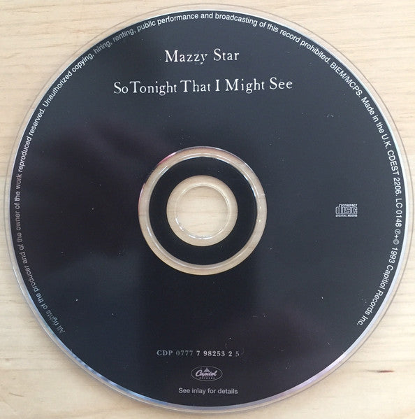 Mazzy Star : So Tonight That I Might See (CD, Album)