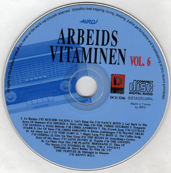 Various : Avro Arbeidsvitaminen Volume 6 (CD, Comp)