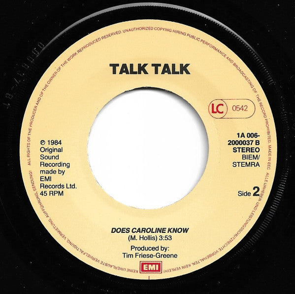 Talk Talk : It's My Life (7", Single)