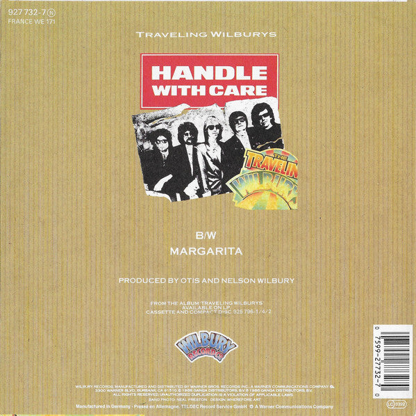 Traveling Wilburys : Handle With Care (7", Single)