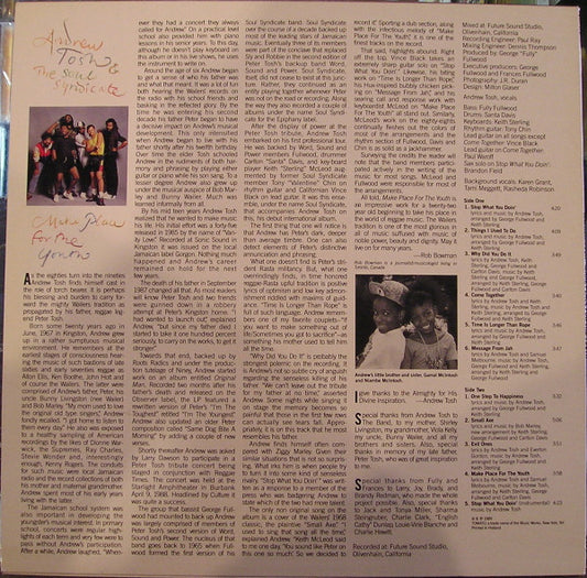 Andrew Tosh : Make Place For The Youth (LP, Album)