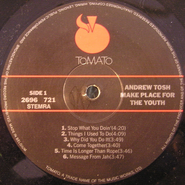Andrew Tosh : Make Place For The Youth (LP, Album)