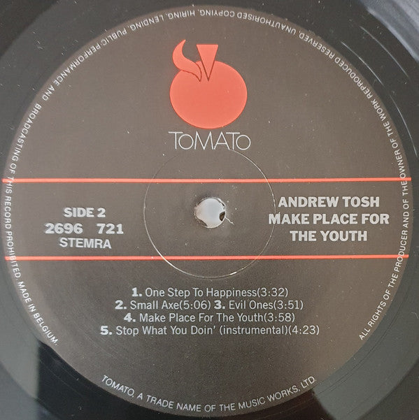 Andrew Tosh : Make Place For The Youth (LP, Album)