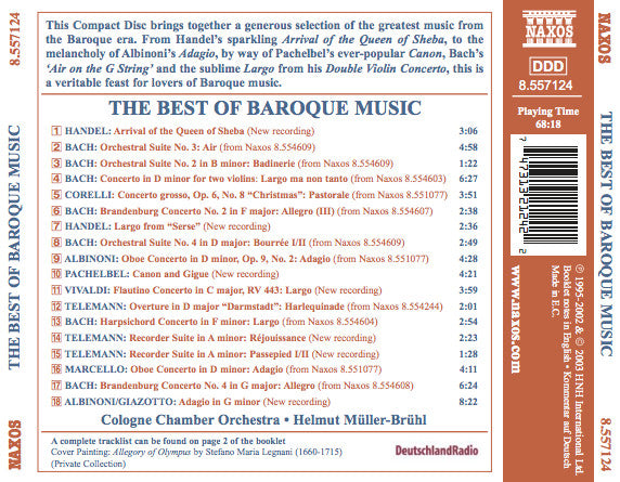 Kölner Kammerorchester, Helmut Müller-Brühl : The Best Of Baroque Music (CD, Comp)