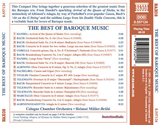 Kölner Kammerorchester, Helmut Müller-Brühl : The Best Of Baroque Music (CD, Comp)