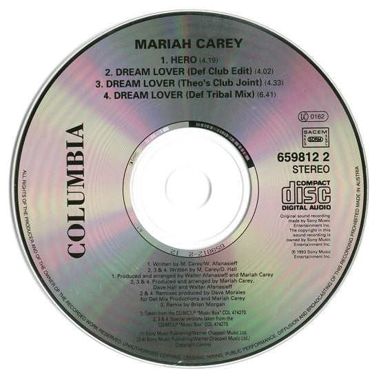 Mariah Carey : Hero (CD, Single)