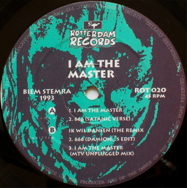 Underground Nation Of Rotterdam : I Am The Master (12")