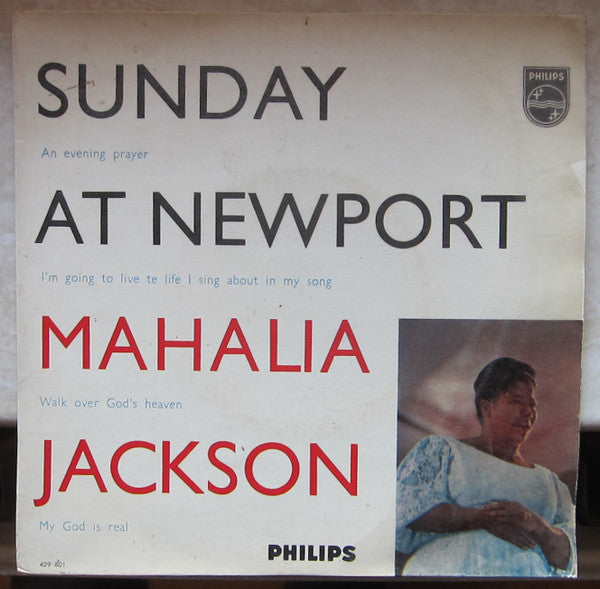Mahalia Jackson : Sunday At Newport (7", EP, Mono)