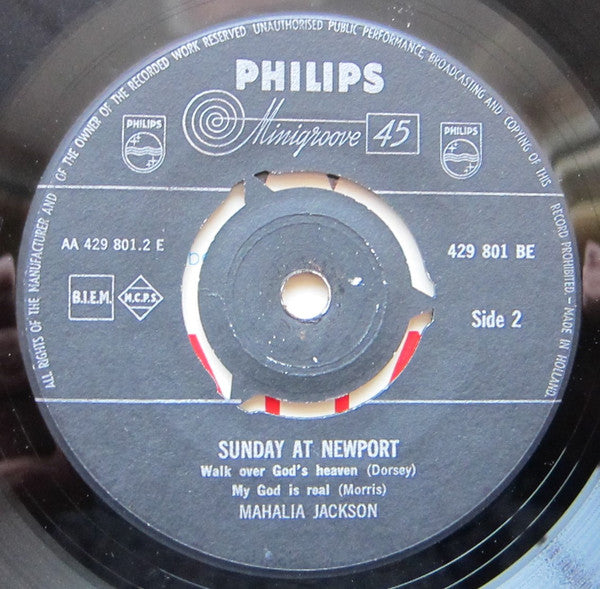 Mahalia Jackson : Sunday At Newport (7", EP, Mono)