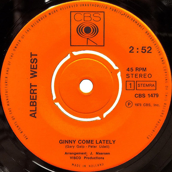 Albert West : Ginny Come Lately (7")