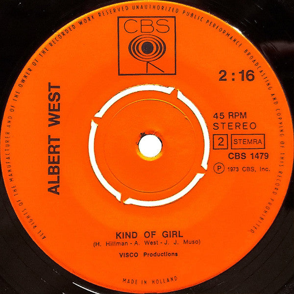 Albert West : Ginny Come Lately (7")