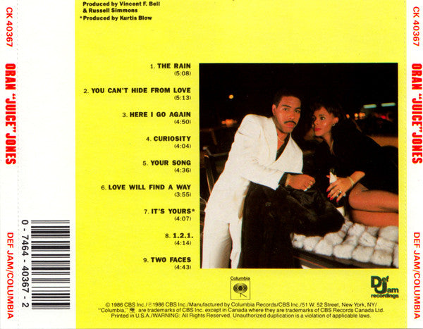 Oran 'Juice' Jones : Juice (CD, Album, RE)