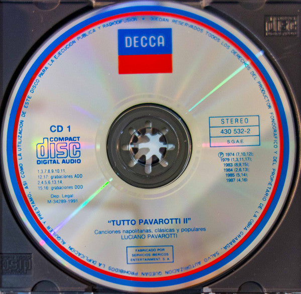 Luciano Pavarotti : Tutto Pavarotti II (2xCD, Comp)