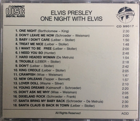 Elvis Presley : One Night With Elvis (CD, Comp)