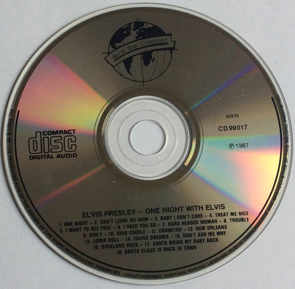 Elvis Presley : One Night With Elvis (CD, Comp)