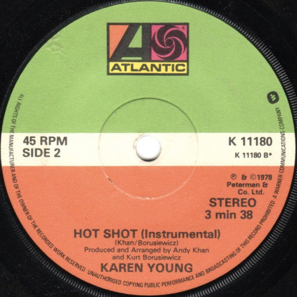 Karen Young : Hot Shot (7", Single)