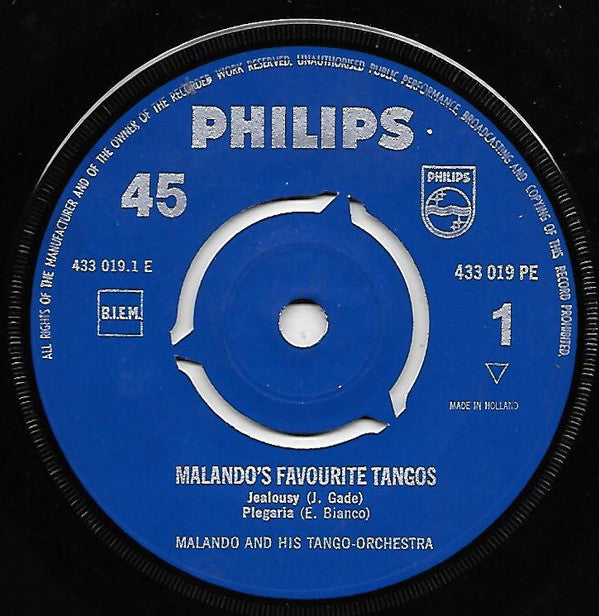 Malando And His Tango Orchestra : Malando's Favourite Tangos (7", EP)