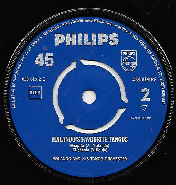 Malando And His Tango Orchestra : Malando's Favourite Tangos (7", EP)