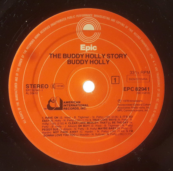 Gary Busey : The Buddy Holly Story (Original Motion Picture Soundtrack) (LP, Album)