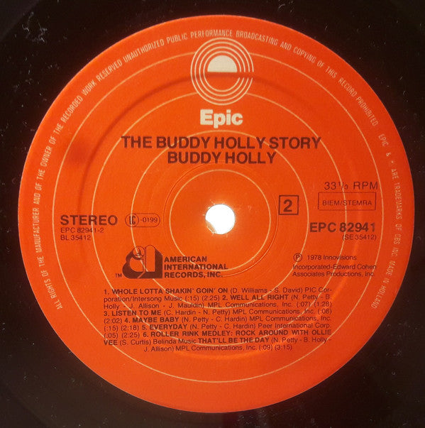 Gary Busey : The Buddy Holly Story (Original Motion Picture Soundtrack) (LP, Album)