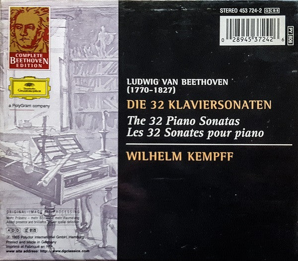 Ludwig van Beethoven - Wilhelm Kempff : Die Klaviersonaten = The Piano Sonatas =  Les Sonates Pour Piano (Box, Comp, Sli + 8xCD, Comp, RE, RM)