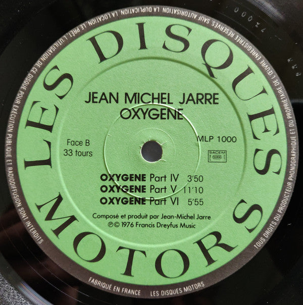 Jean-Michel Jarre : Oxygène (LP, Album, RE)