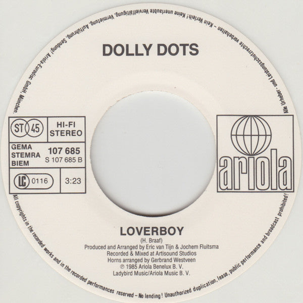 Dolly Dots : Only The Rain (7", Single, Ltd, Whi)