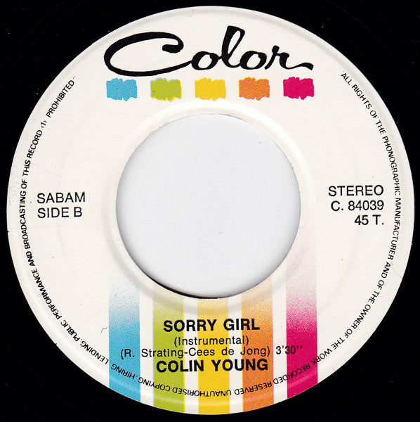 Colin Young (4) : Sorry Girl (7", Single)