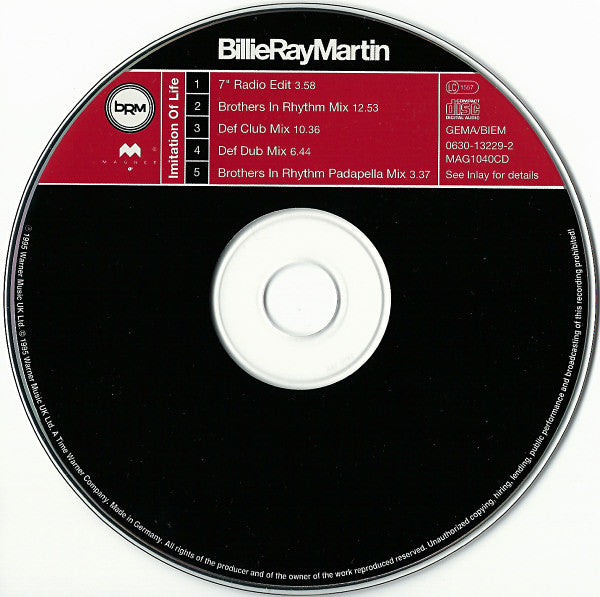 Billie Ray Martin : Imitation Of Life (CD, Maxi)