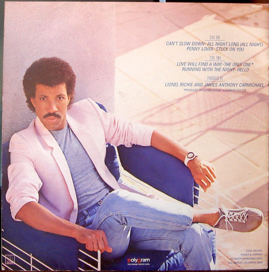 Lionel Richie : Can't Slow Down (LP, Album)