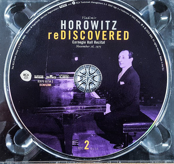 Vladimir Horowitz : Rediscovered (Carnegie Hall Recital, November 16, 1975) (2xCD, Dig)