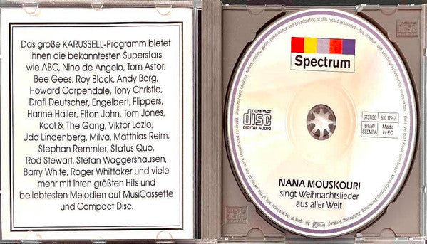 Nana Mouskouri : Nana Mouskouri Singt Weilnachtslieder Aus Aller Welt (CD, Album, RE)