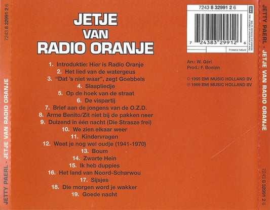 Jetty Paerl : Jetje Van Radio Oranje (CD, RE)