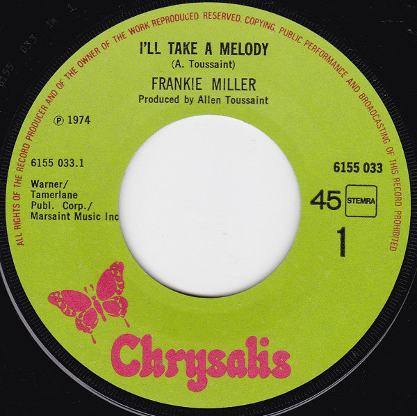 Frankie Miller : I'll Take A Melody / Little Angel (7", Single)
