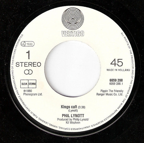Phil Lynott : King's Call (7", Single)