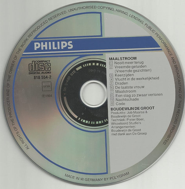 Boudewijn de Groot : Maalstroom (CD, Album, RP)