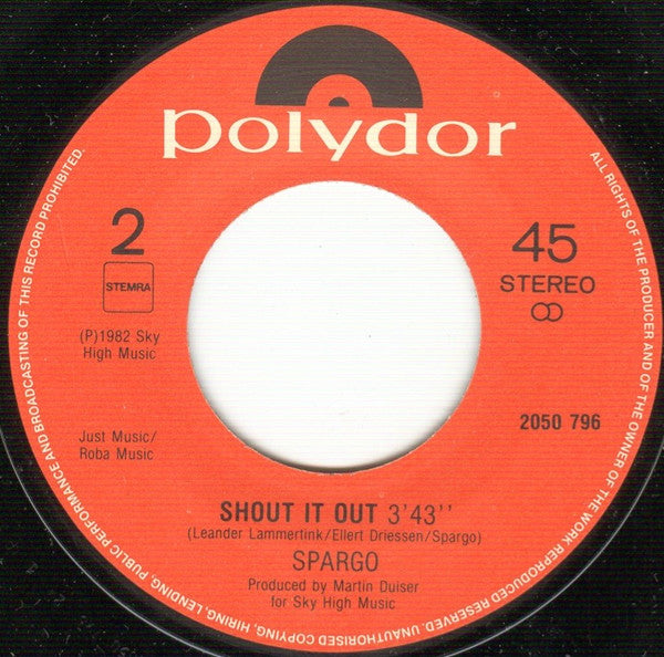 Spargo : Goodbye (7", Single)