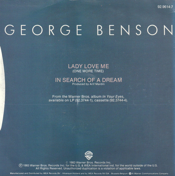George Benson : Lady Love Me (7", Single)