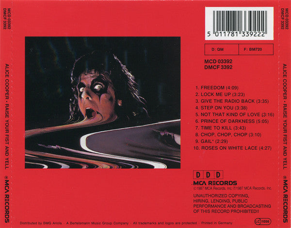 Alice Cooper (2) : Raise Your Fist And Yell (CD, Album, RE, RP)