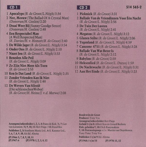 Boudewijn De Groot : Vijf Jaar Hits - Deel 2 (2xCD, Comp, RE)