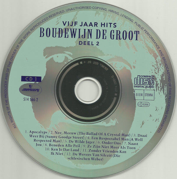 Boudewijn De Groot : Vijf Jaar Hits - Deel 2 (2xCD, Comp, RE)
