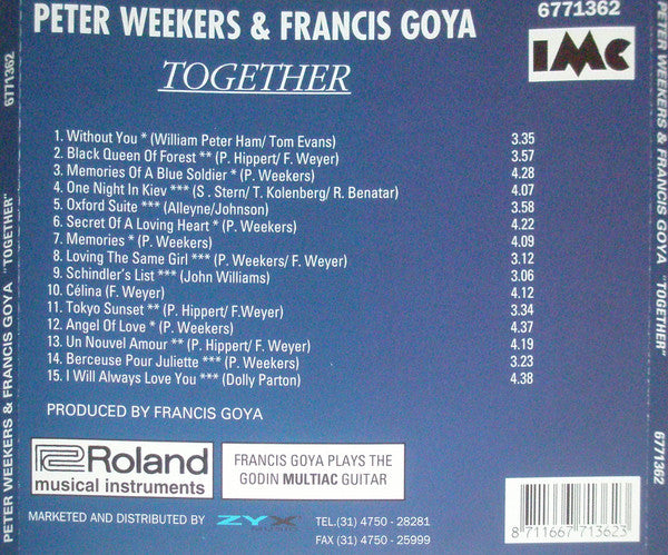 Peter Weekers & Francis Goya : Together (CD, Album)