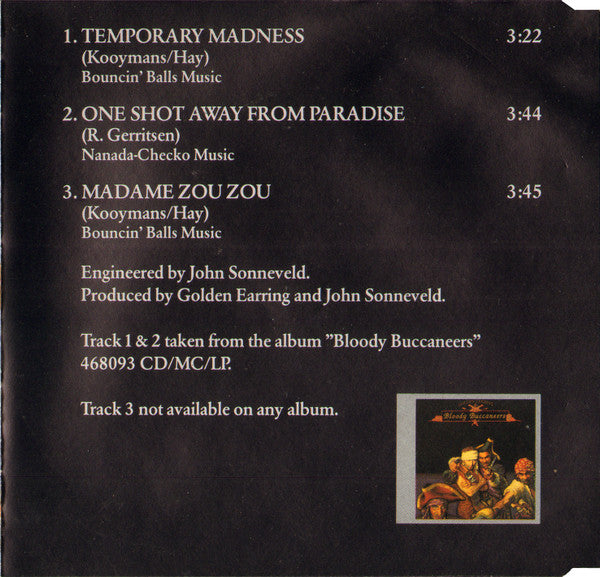 Golden Earring : Temporary Madness (CD, Maxi)