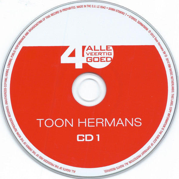 Toon Hermans : Alle 40 Goed (2xCD, Comp)