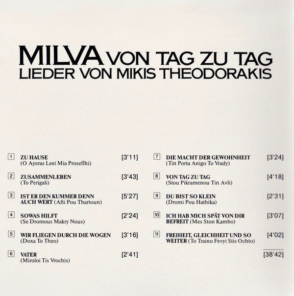 Milva : Von Tag Zu Tag (CD, Album, RE)