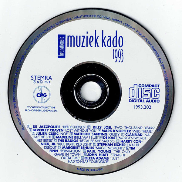 Various : Het Nationale Muziekkado 1993 (CD, Comp)