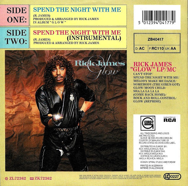 Rick James : Spend The Night With Me (7")