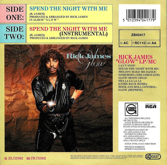 Rick James : Spend The Night With Me (7")