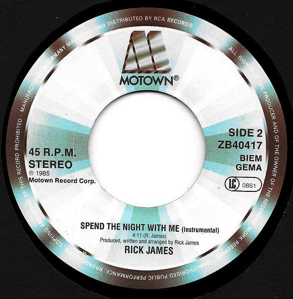 Rick James : Spend The Night With Me (7")