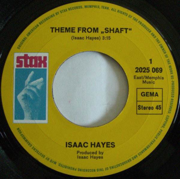 Isaac Hayes : Theme From "Shaft" / Cafe Regio's (7", Single)